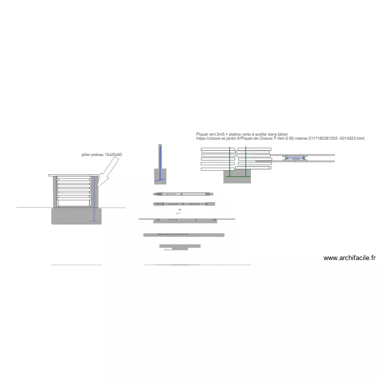 cloture audebeau. Plan de 