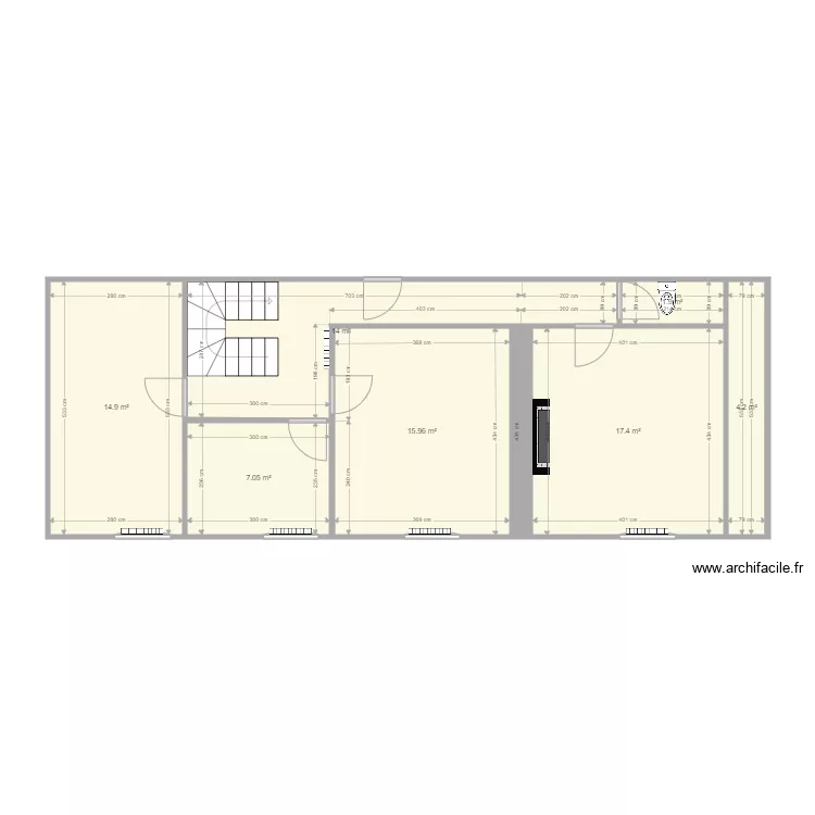 Monein R 1 actuel. Plan de 