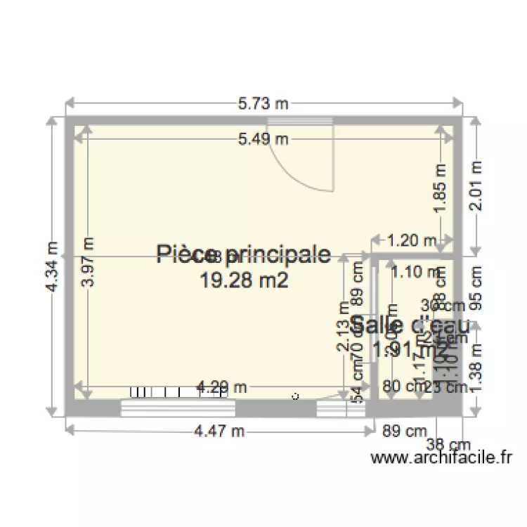Appartement Marenka vide. Plan de 