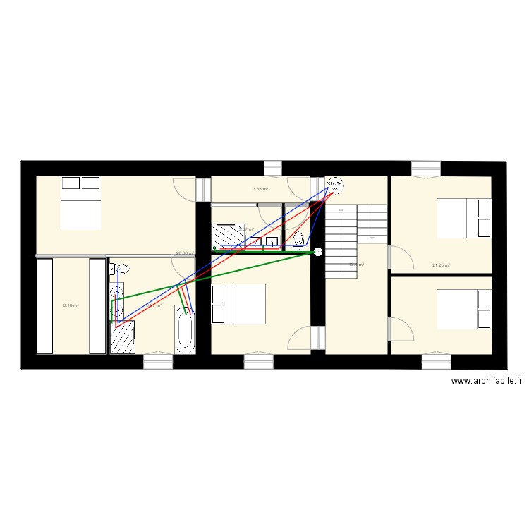 etage linda. Plan de 0 pièce et 0 m2