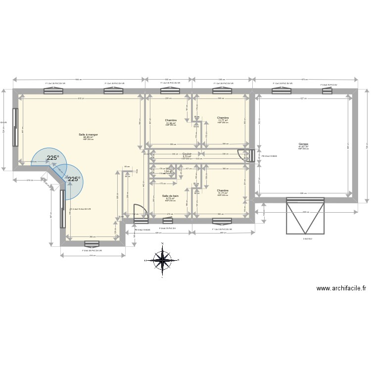 Desormeaux - jaffret. Plan de 8 pièces et 153 m2