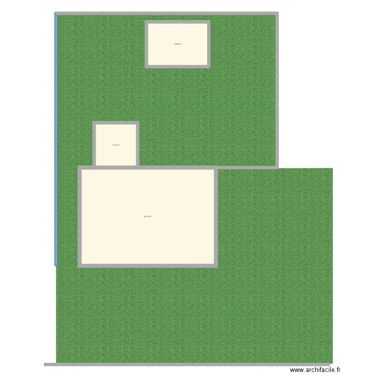 Jardin. Plan de 3 pièces et 112 m2