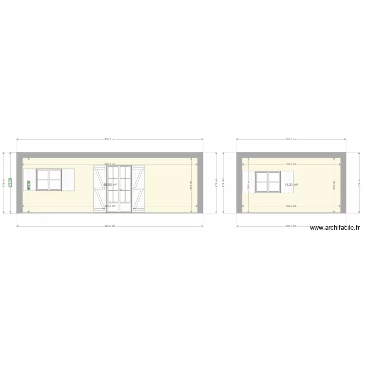 Fa&ccedil;ade sud & ouest. Plan de 