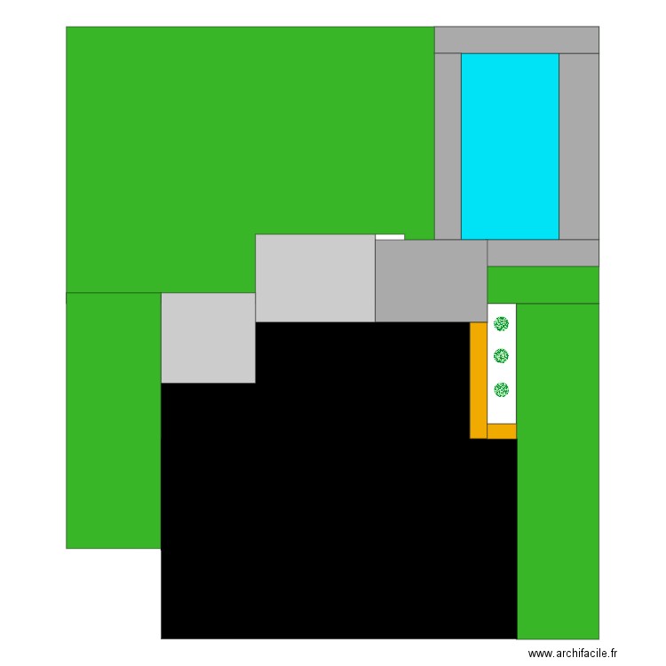 jardin. Plan de 0 pièce et 0 m2