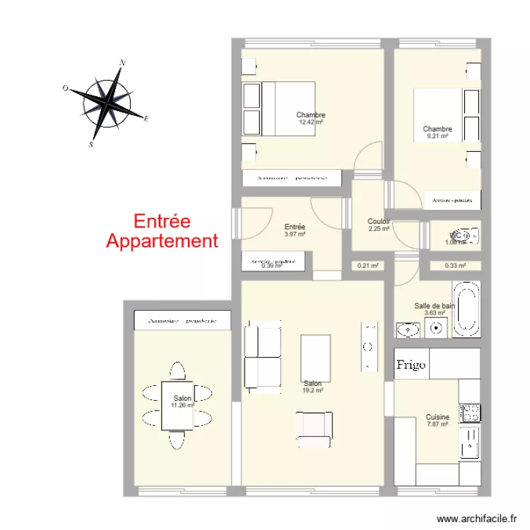 ALNIERO appartement. Plan de 