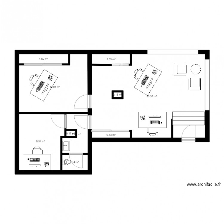 Moricebureau. Plan de 0 pièce et 0 m2