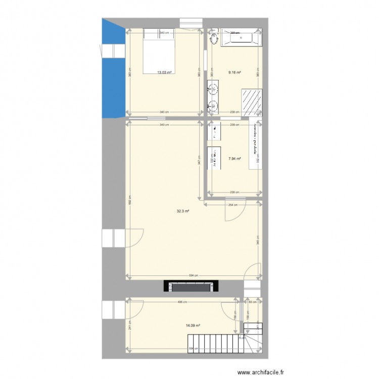 Plan sous sol suite parentale. Plan de 0 pièce et 0 m2