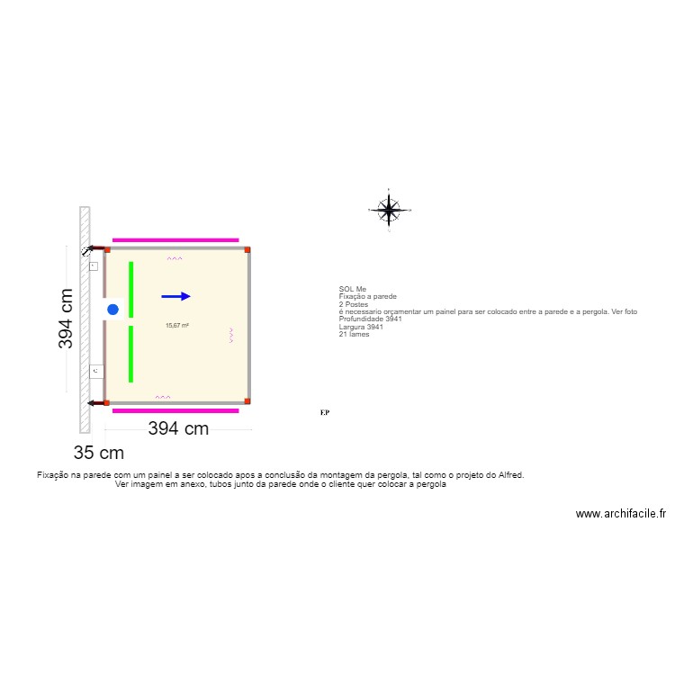 Peter Delany. Plan de 1 pièce et 16 m2