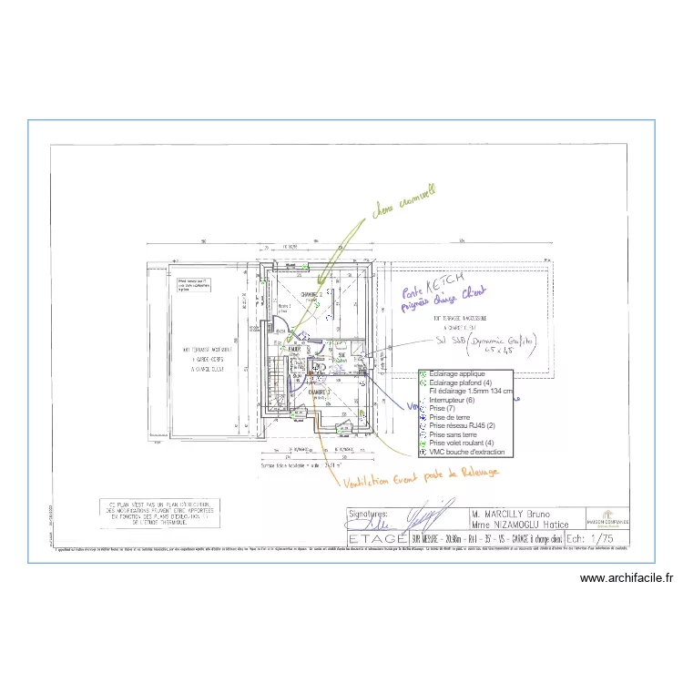 MARCILLY ETAGE ELEC. Plan de 