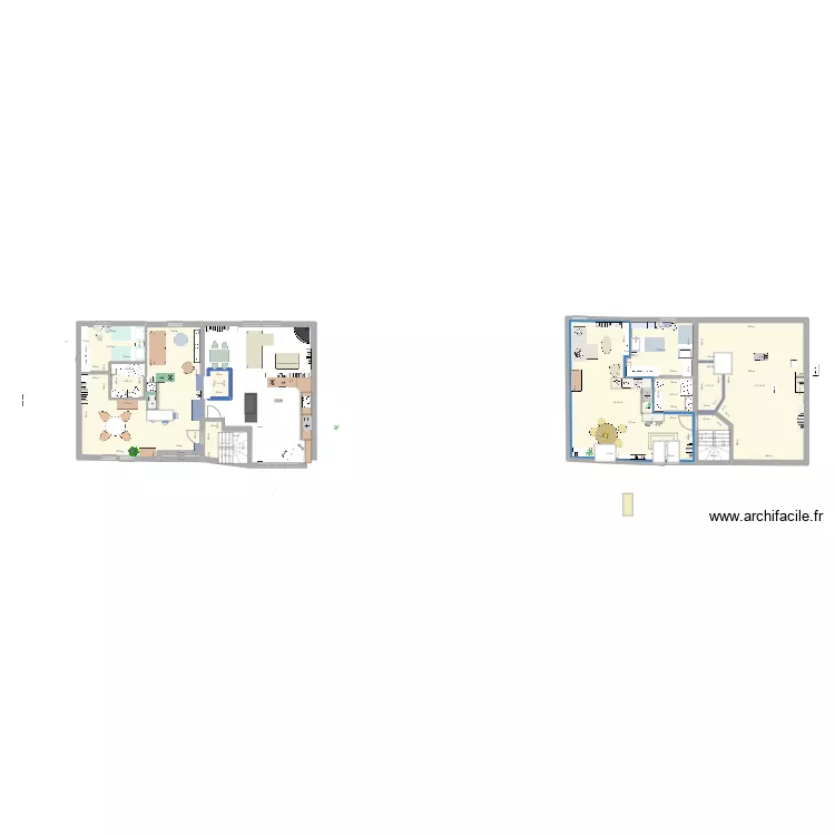 Loft et appartement . Plan de 