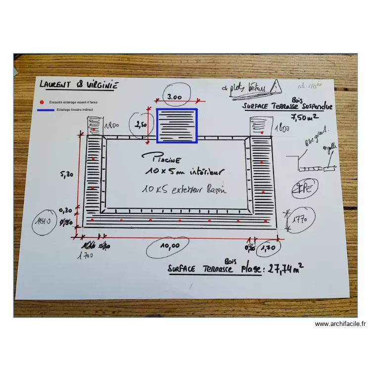 Laurent et Virgnie. Plan de 