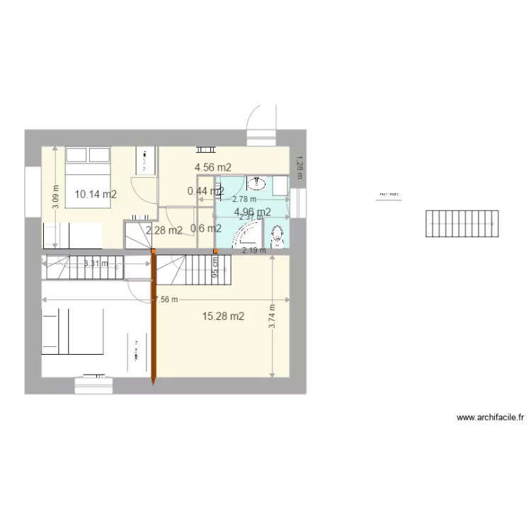 grange V28 1 er étage 1 janv cotes sdb modifiées. Plan de grange V28 1 er étage 1 janv cotes sdb modifiées. Plan de