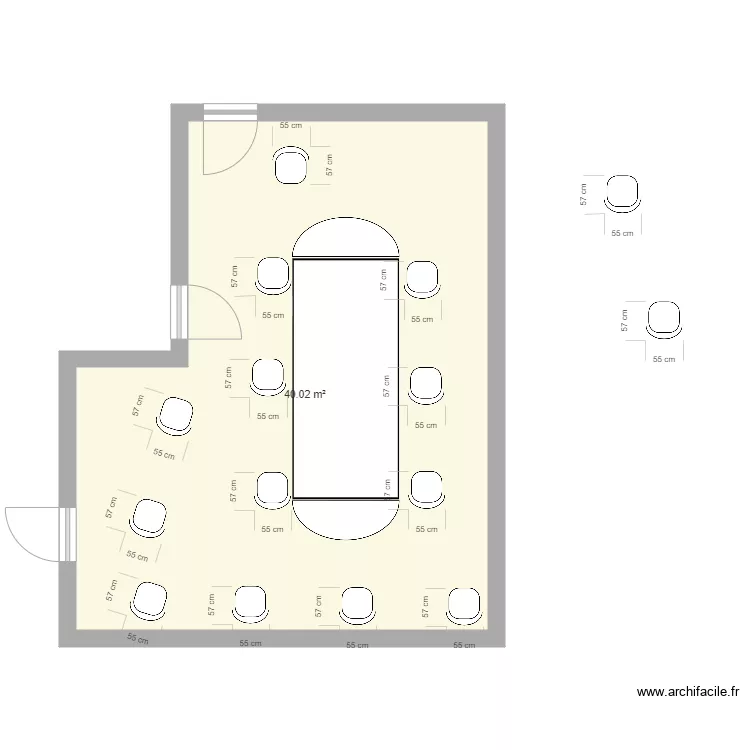 Salle de r&eacute;union CSE 3. Plan de 