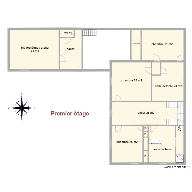1er étage castelnau riviere basse. Plan de 0 pièce et 0 m2