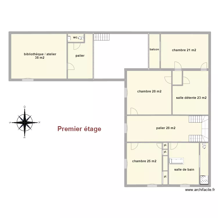 1er étage castelnau riviere basse. Plan de 1er étage castelnau riviere basse. Plan de