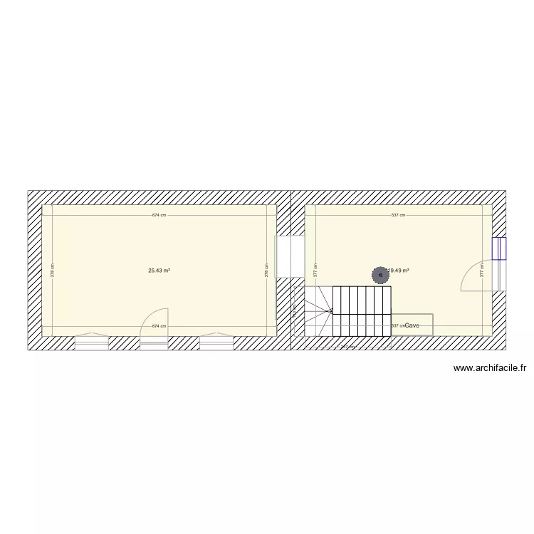 RdC 1&egrave;re maison. Plan de 