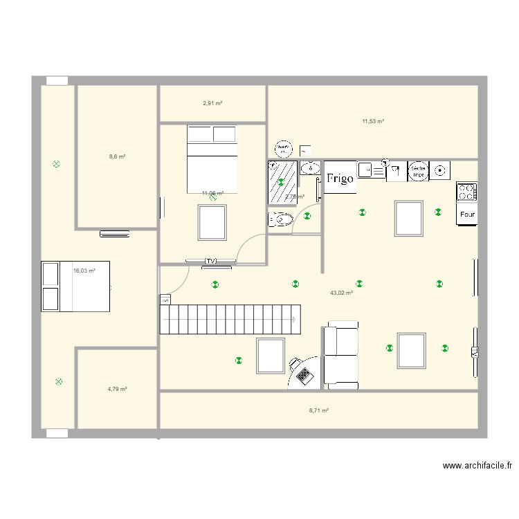 APPT 3. Plan de 0 pièce et 0 m2