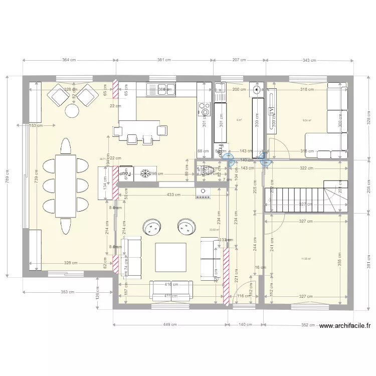 d&eacute;tail pi&egrave;ces de vie essai7. Plan de 