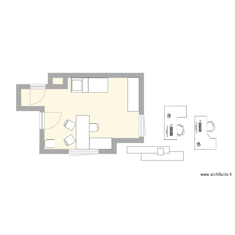 cabinet médical avec meuble papa. Plan de 0 pièce et 0 m2