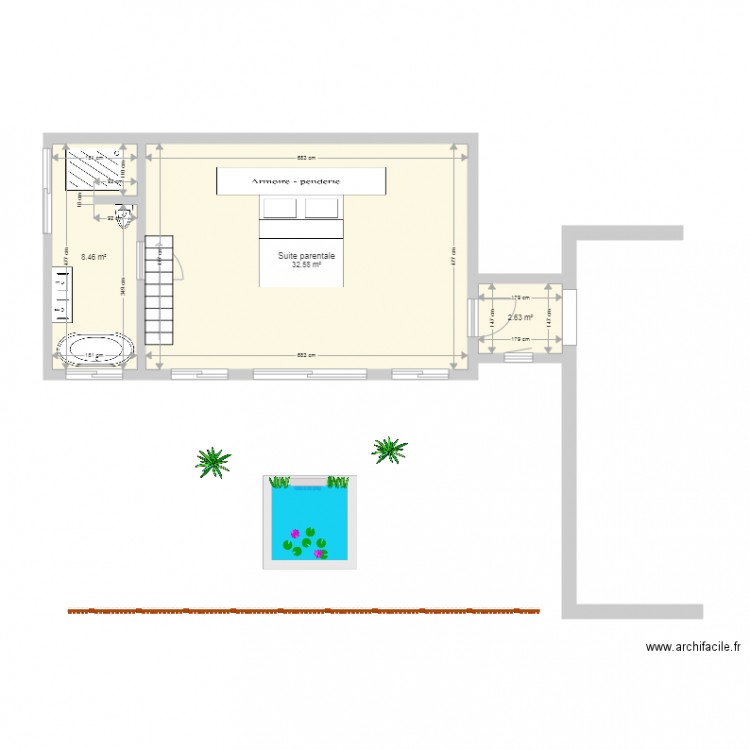 Suite parentale. Plan de 0 pièce et 0 m2