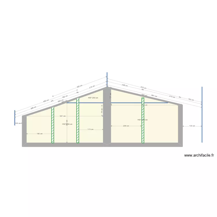 coupe &eacute;tage sanitaire camping. Plan de 