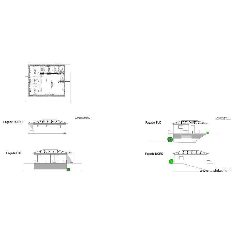 facade . Plan de 0 pièce et 0 m2