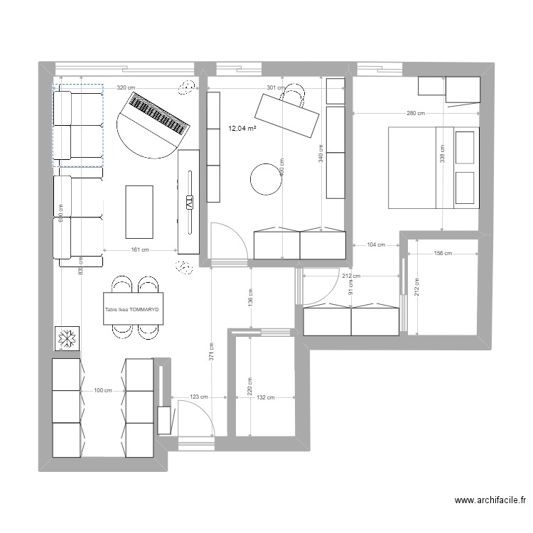 T2 - Av Descumbrimentos . Plan de 1 pièce et 12 m2