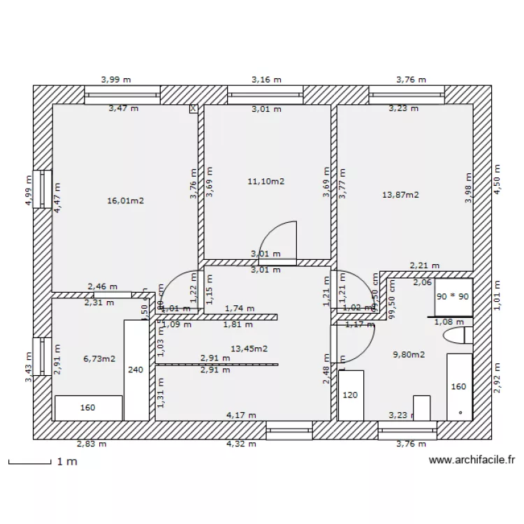 AI-291-etage-retrait. Plan de AI-291-etage-retrait. Plan de