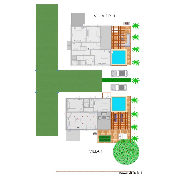 villa 1 et 2 ETAGE CUSSET REGULUS. Plan de 0 pièce et 0 m2