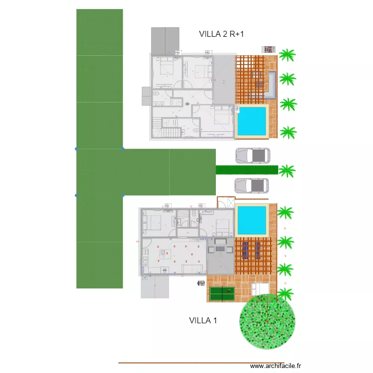 villa 1 et 2 ETAGE CUSSET REGULUS. Plan de villa 1 et 2 ETAGE CUSSET REGULUS. Plan de