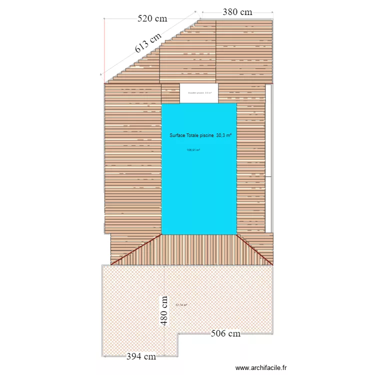 Terrasse Cacun à realisée. Plan de Terrasse Cacun à realisée. Plan de