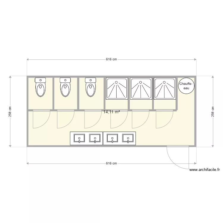 sanitaire ACBS1809S   . Plan de 