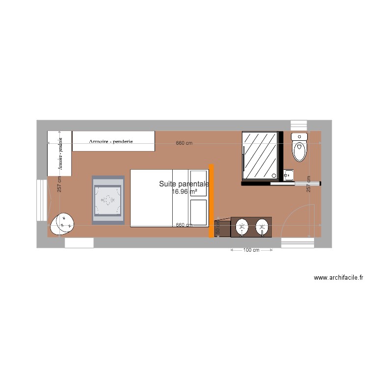 SUITE PARENTALE. Plan de 0 pièce et 0 m2