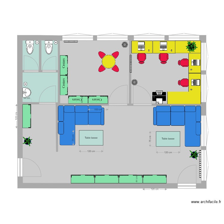 Salle des profs. Plan de 0 pièce et 0 m2