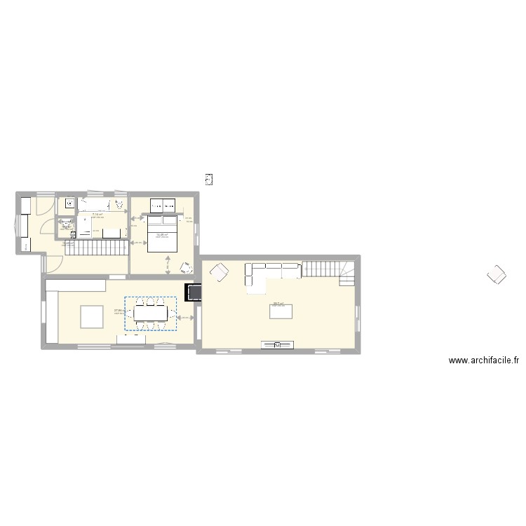 Rez de chaussée. Plan de 0 pièce et 0 m2