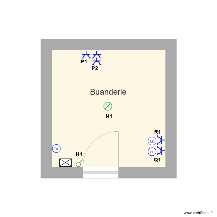 Buanderie Soenen Coulon Nelly. Plan de 0 pièce et 0 m2