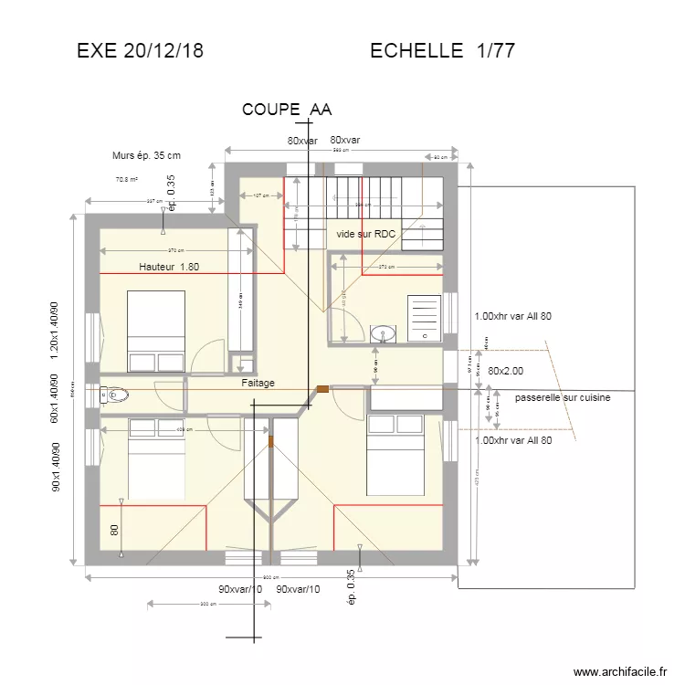 ROZAND   VILLARD  ETAGE exe. Plan de 