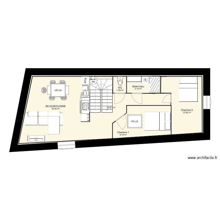 PLAN LUCA 2EME ETAGE. Plan de 0 pièce et 0 m2