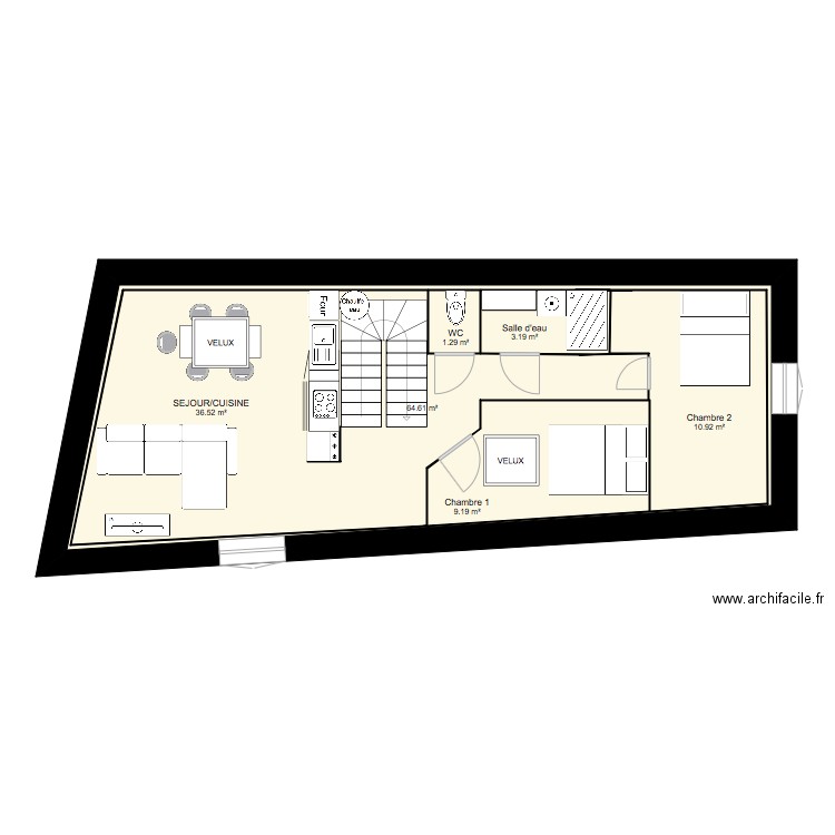 PLAN LUCA 2EME ETAGE. Plan de 0 pièce et 0 m2