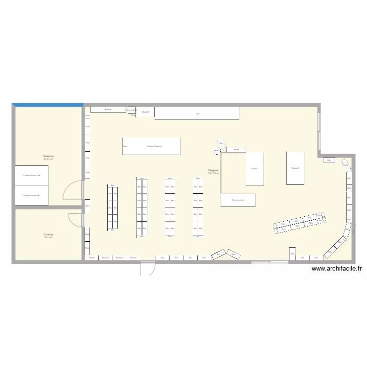 magasin de merde de Anatile. Plan de 