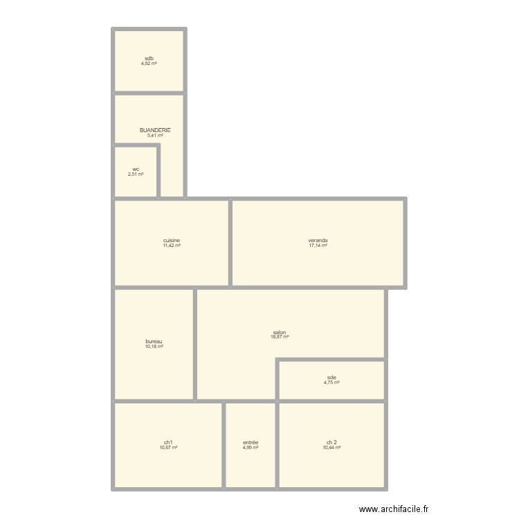couffeau. Plan de 0 pièce et 0 m2