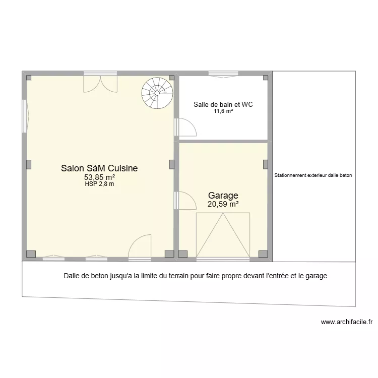 rez de chaussée. Plan de rez de chaussée. Plan de
