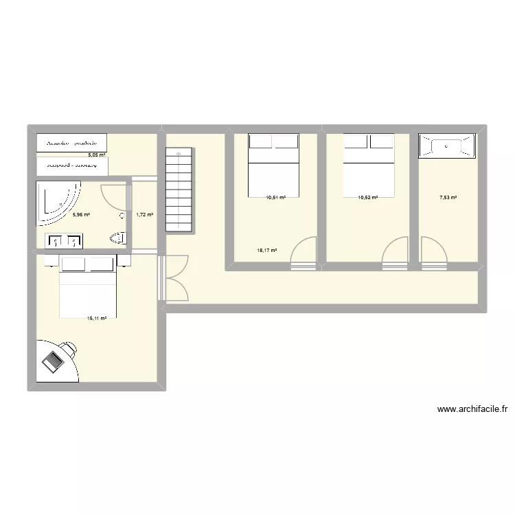 Etage 2. Plan de 8 et 75 m² Etage 2. Plan de 8 et 75 m²