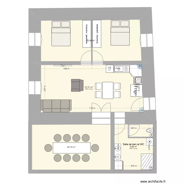 maison les roches. Plan de 7 Pièces et 148 m² maison les roches. Plan de 7 Pièces et 148 m²