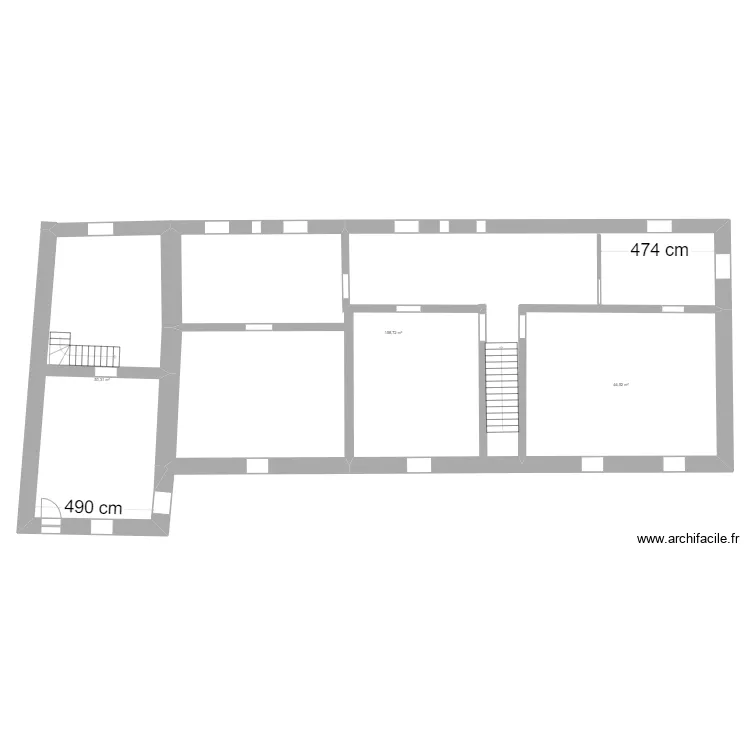 LES BRISSES EDL  1 ETAGE SANS COTE. Plan de 