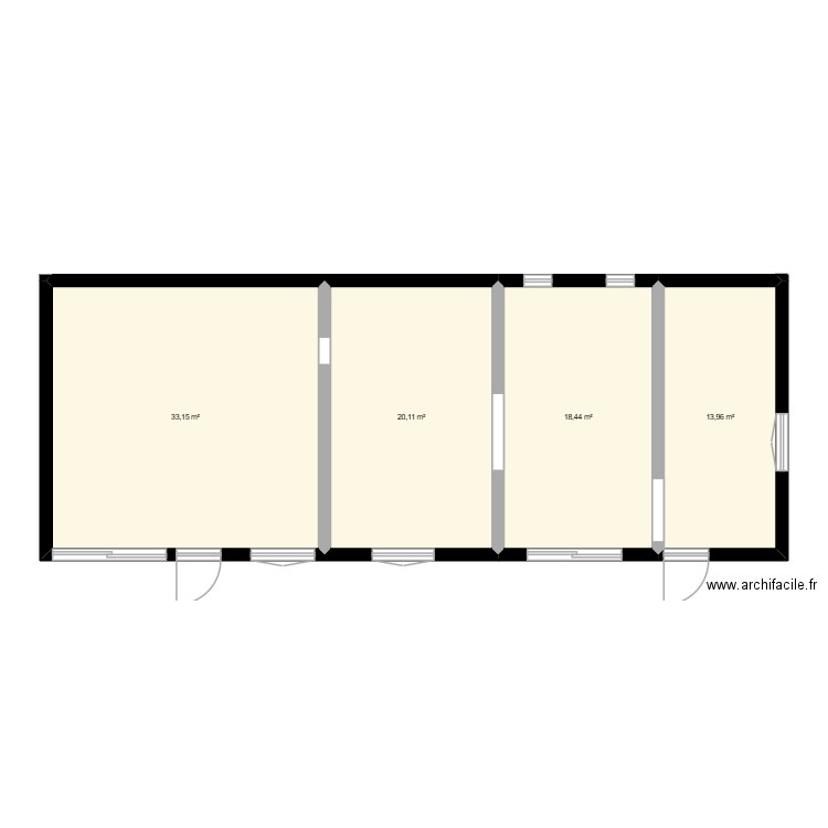 nouveau garage BIS. Plan de 4 pièces et 86 m2