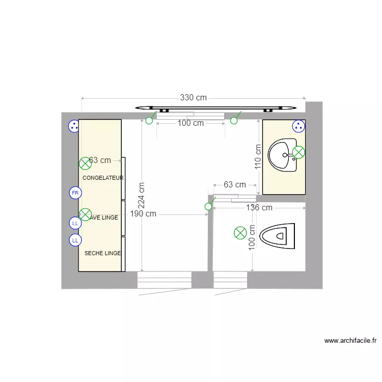 BUANDERIE SANITAIRES 1 1. Plan de BUANDERIE SANITAIRES 1 1. Plan de
