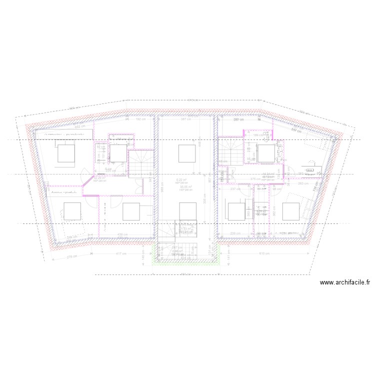 Etage 1 Grange isolation  mur 10. Plan de 0 pièce et 0 m2