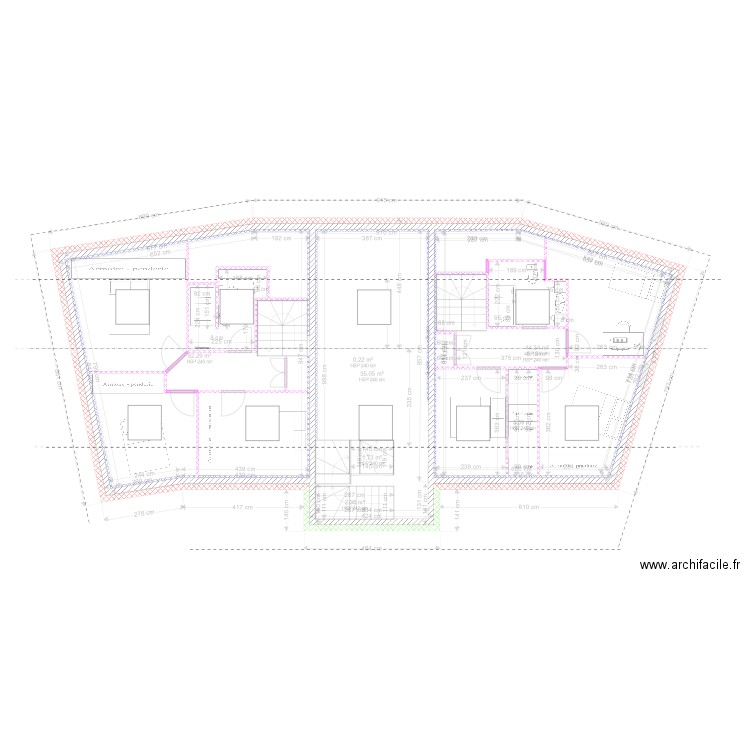 Etage 1 Grange isolation  mur 10. Plan de 0 pièce et 0 m2