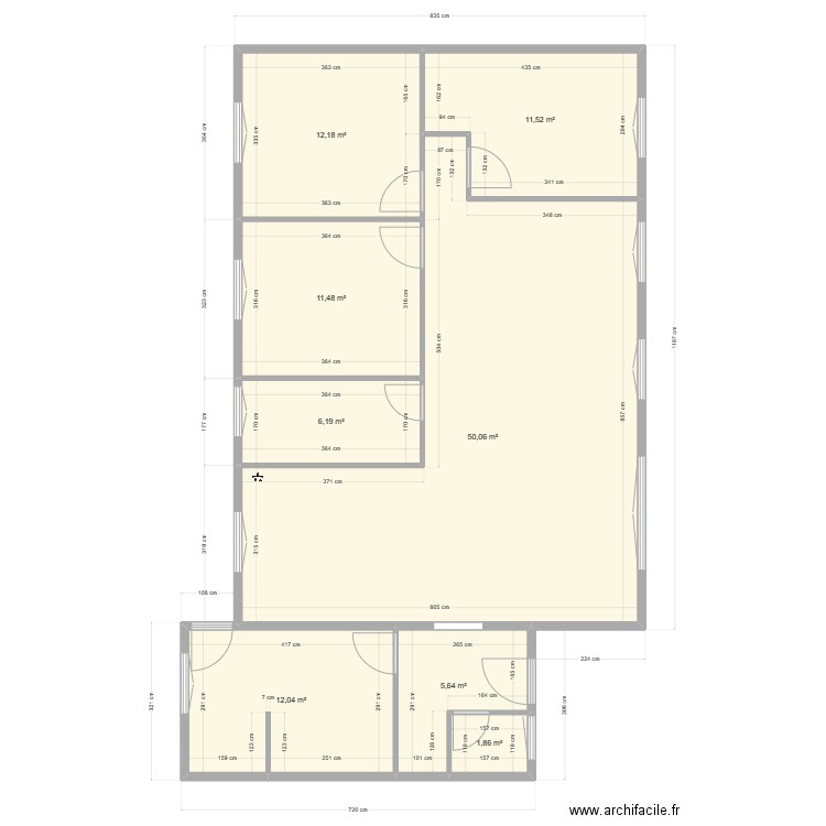 baily. Plan de 8 pièces et 111 m2